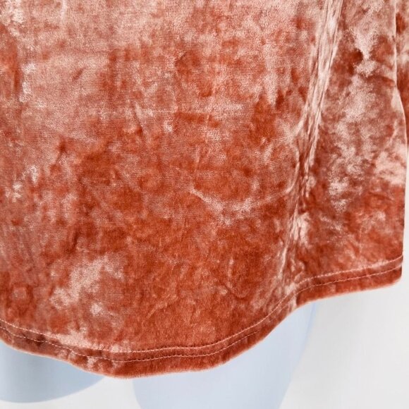 Lucky Brand Women's Velvet Cold Shoulder Top Size XS Pink V-Neck Blouse - Picture 4 of 9